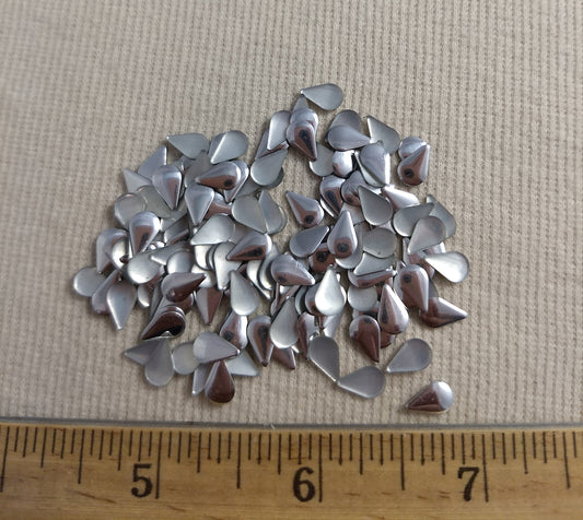 Bead #Rhinestud #Silver #Tear-Drop #Hot-Fix #144pc