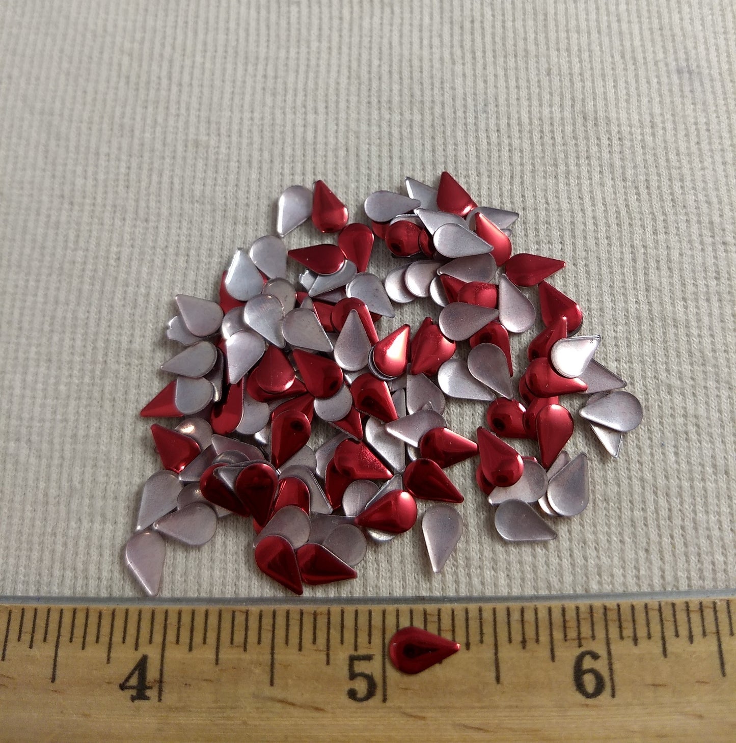 Bead #Rhinestud #Red #Tear-Drop #Hot-Fix #144pc