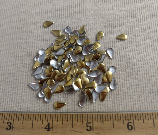 Bead #Rhinestud #Gold #Tear-Drop #Hot-Fix #144pc