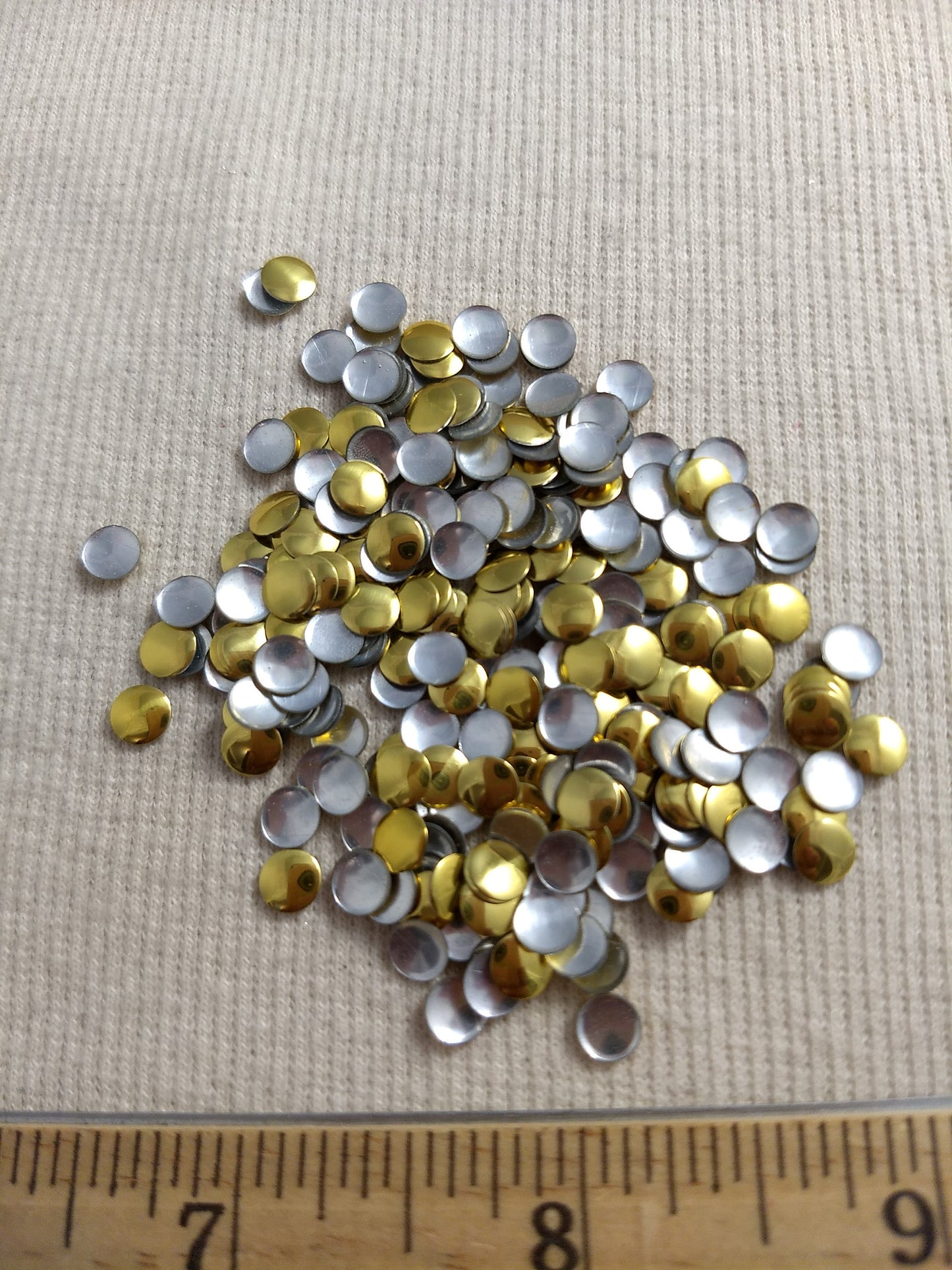 Bead #Rhinestud #Gold #Round #Flat #Hot-Fix #432pcs