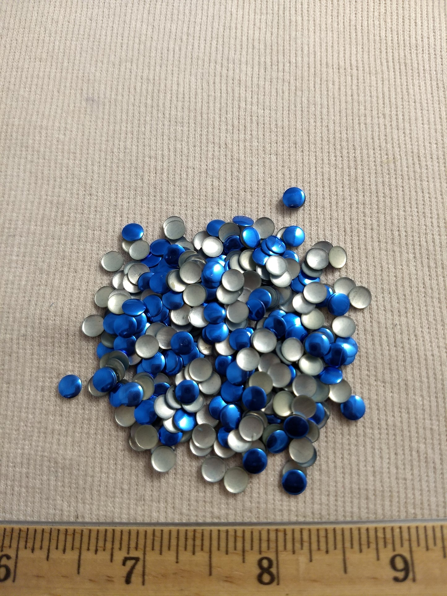 Bead #Rhinestud #Blue #Round #Flat #Hot-Fix #432pcs