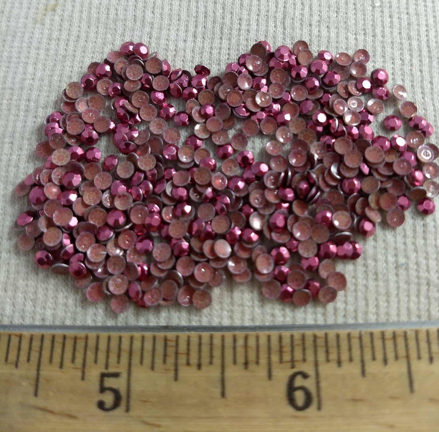 Bead #Rhinestud #Pink #Round #Faceted #Hot-Fix #1152pcs