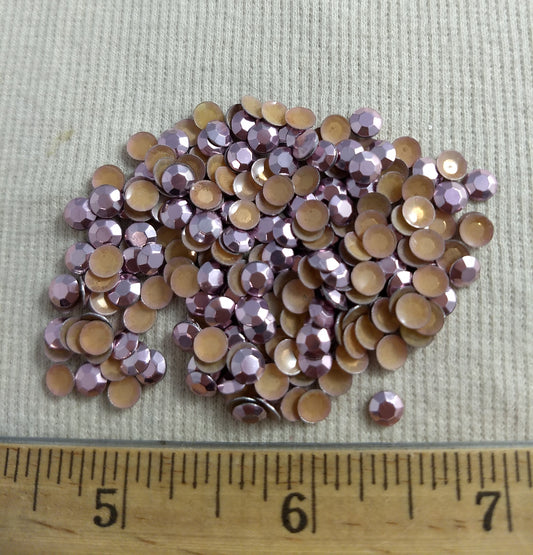 Bead #Rhinestud #A12 #Pink #Round #Faceted #Hot-Fix #432pcs