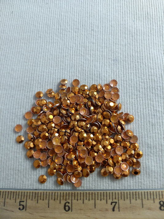 Bead #Rhinestud #A22 #Orange #Round #Faceted #Hot-Fix #432pcs