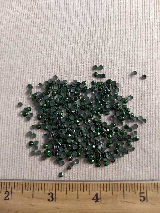 Bead #Rhinestud #14 #Green #Round #Faceted #Hot-Fix #1152pcs