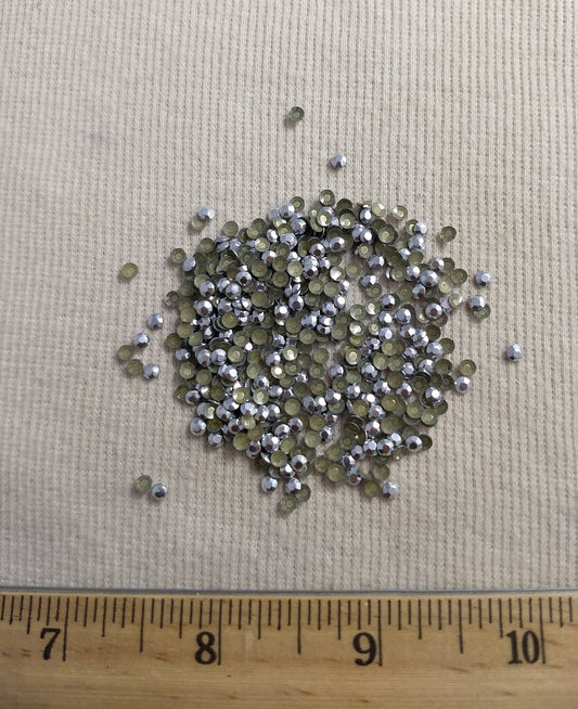 Bead #Rhinestud # A26 #Silver #Round #Faceted #Hot-Fix #1152pcs