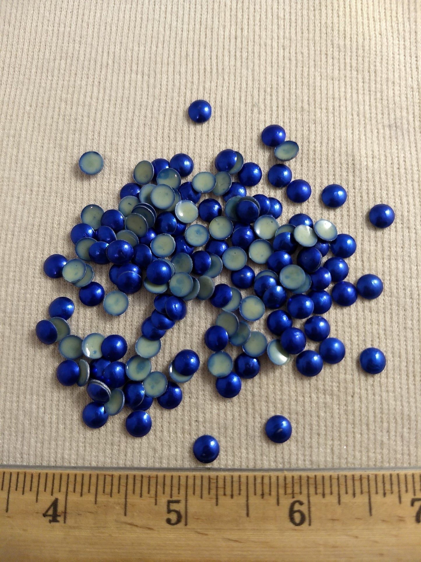 Bead #Rhinestud #Blue #Round #Flat #Hot-Fix #144pcs