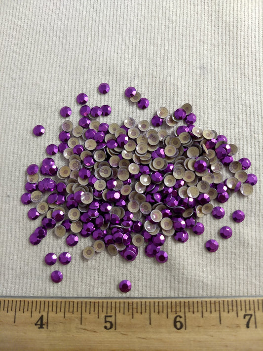 Bead #Rhinestud #A06 #Purple #Round #Faceted #Hot-Fix #432pcs