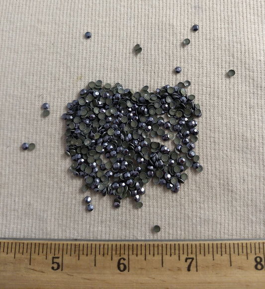 Bead #Rhinestud #Grey #Round #Faceted #Hot-Fix #1152pcs