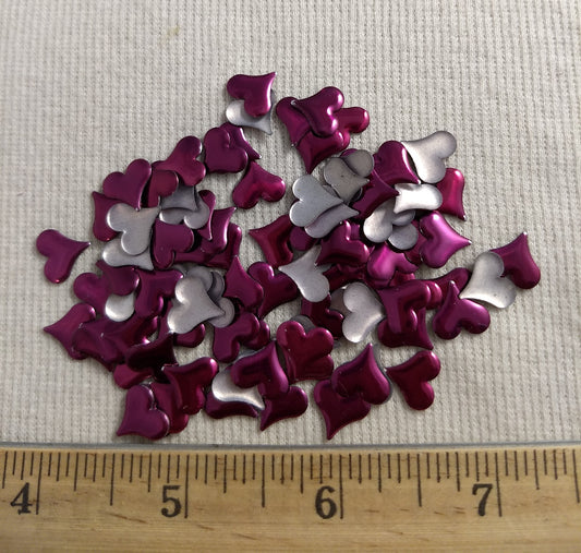 Bead #Rhinestud #Purple #Heart #Hot-Fix #144pcs