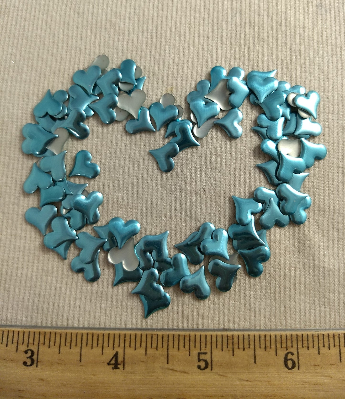 Bead #Rhinestud #Turquoise #Heart #Hot-Fix #144pcs