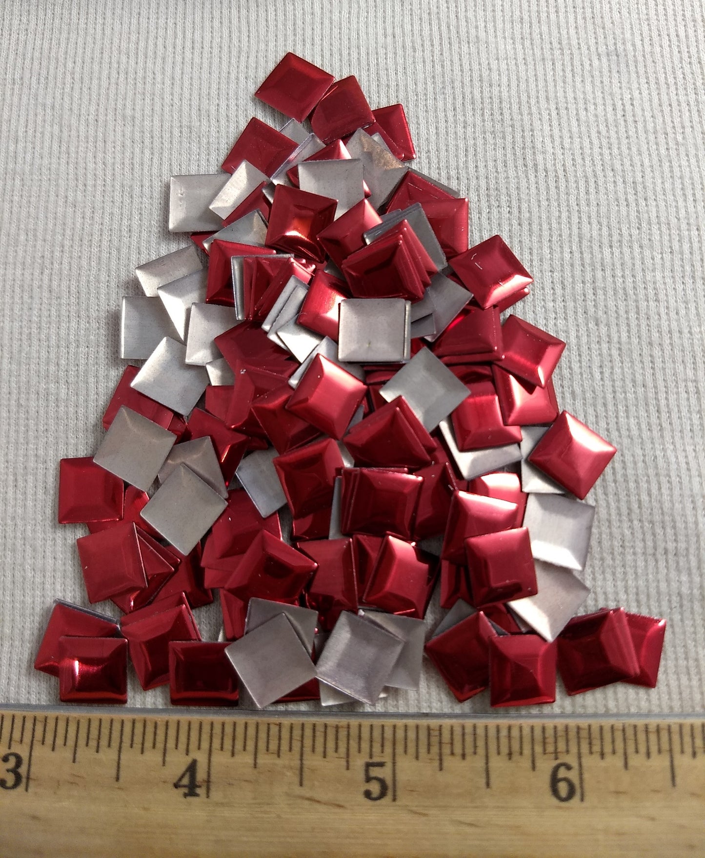 Bead #Rhinestud #Red #Square #Hot-Fix #200pcs