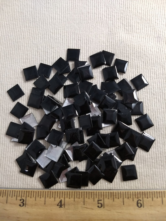 Bead #Rhinestud #Black #Square #Hot-Fix #200pcs