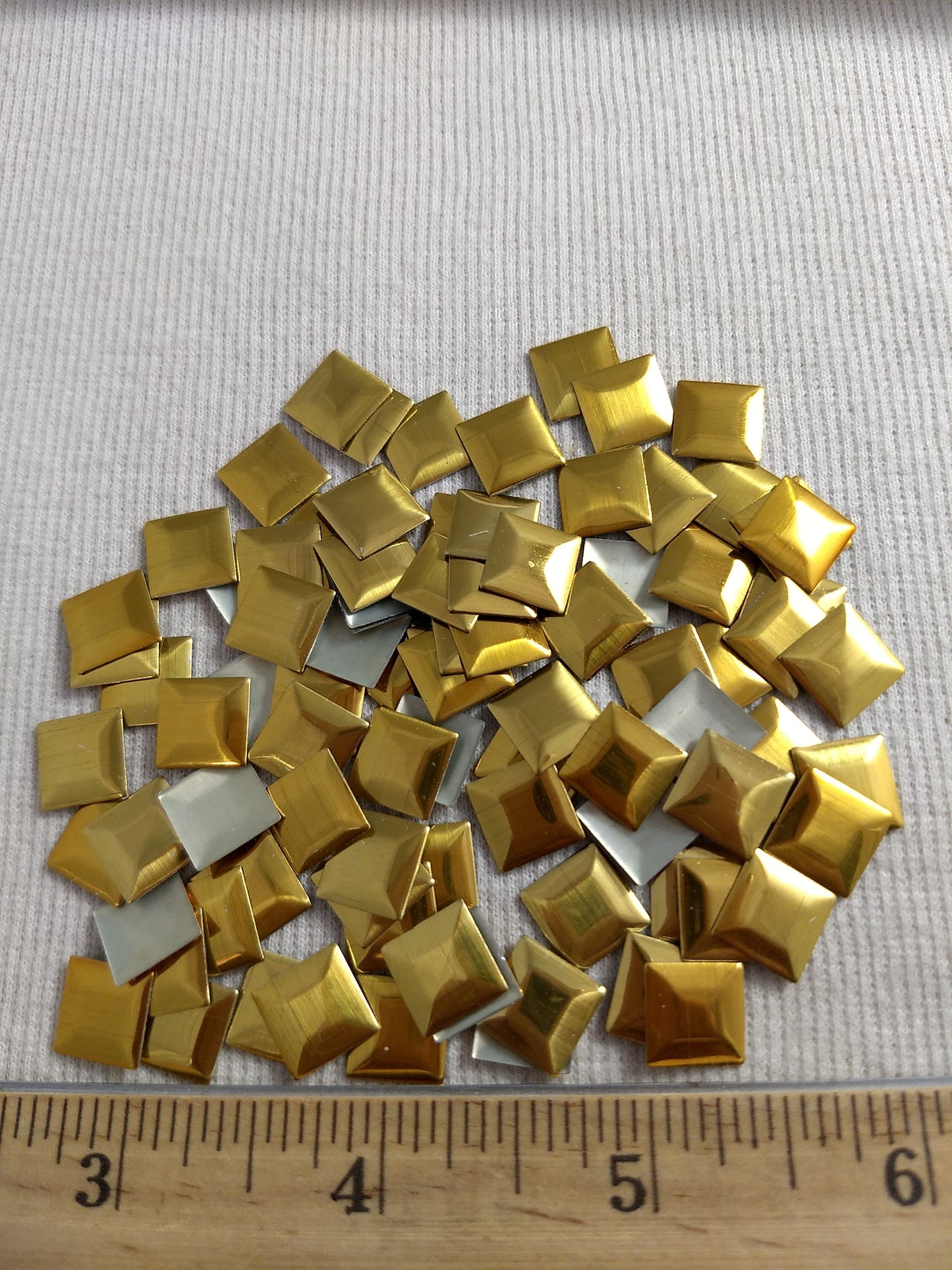 Bead #Rhinestud #Gold #Square #Hot-Fix #288pcs