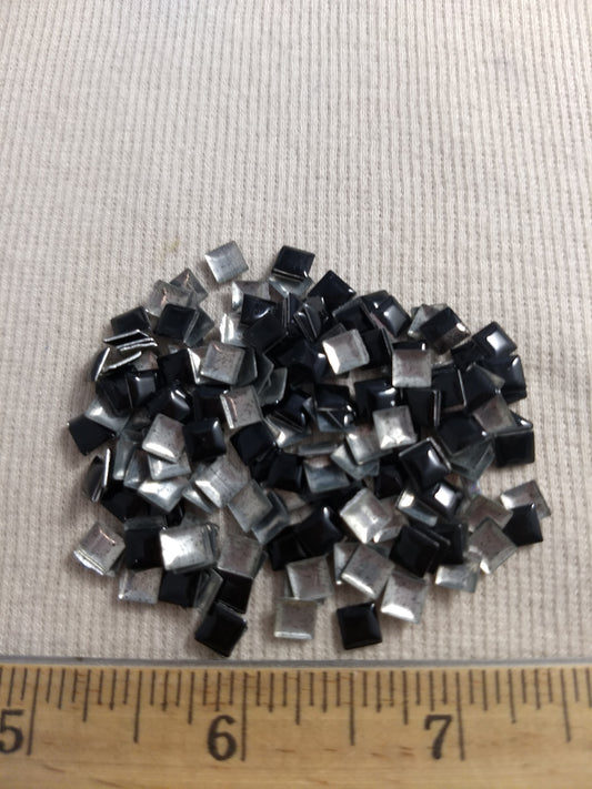 Bead #Rhinestud #Black #Square #Hot-Fix #576pcs