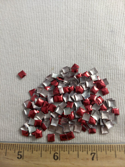 Bead #Rhinestud #Red #Square #Hot-Fix #576pcs