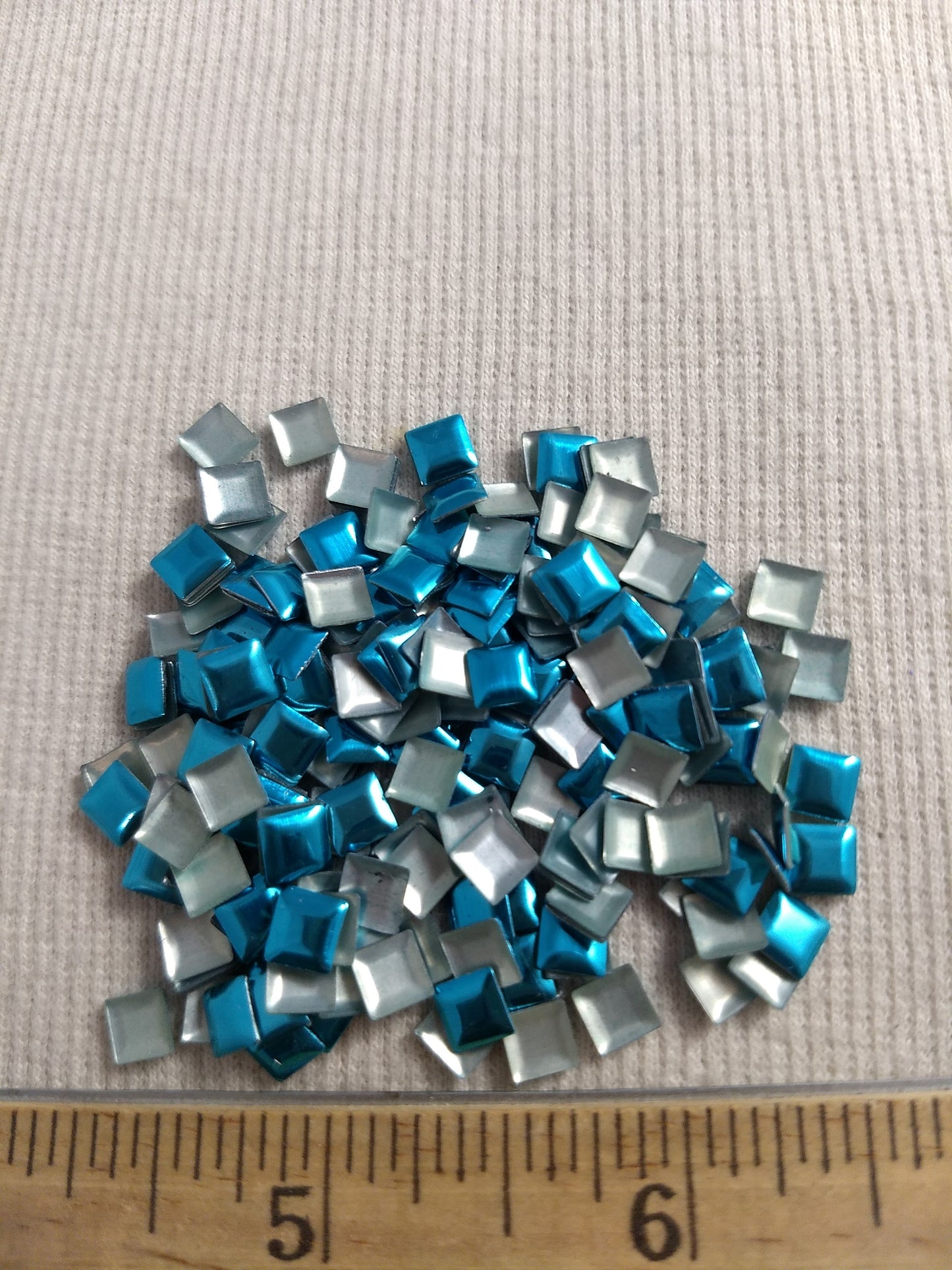 Bead #Rhinestud #Turquoise #Square #Hot-Fix #576pcs