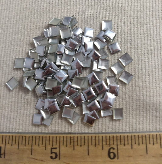 Bead #Rhinestud #Silver #Square #Hot-Fix #288pcs