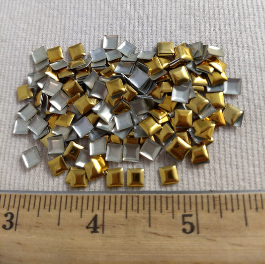 Bead #Rhinestud #Gold #Square #Hot-Fix #432pcs