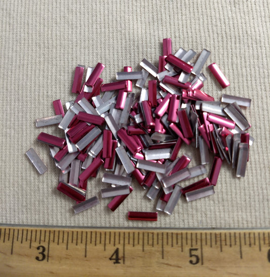 Bead #Rhinestud #Fuchsia #Rectangle  #Hot-Fix #288pcs