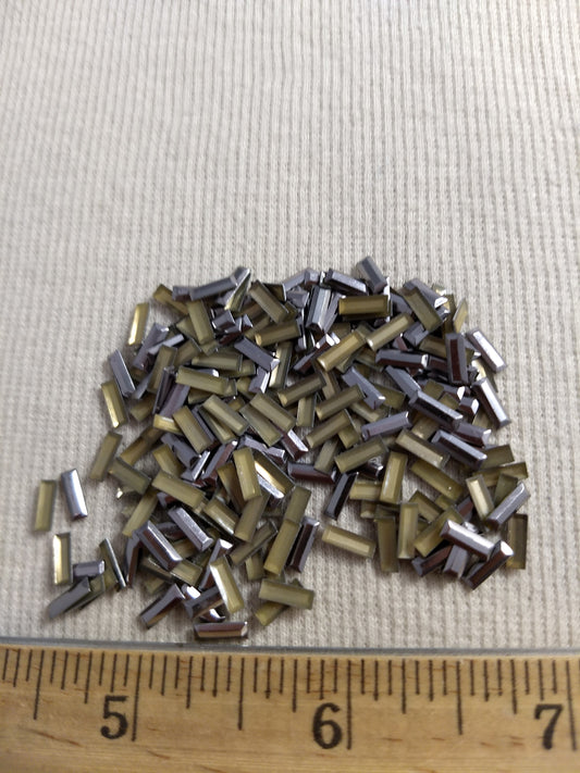 Beads #Rhinestud #Champagne #Rectangle # Hot-Fix #288pc