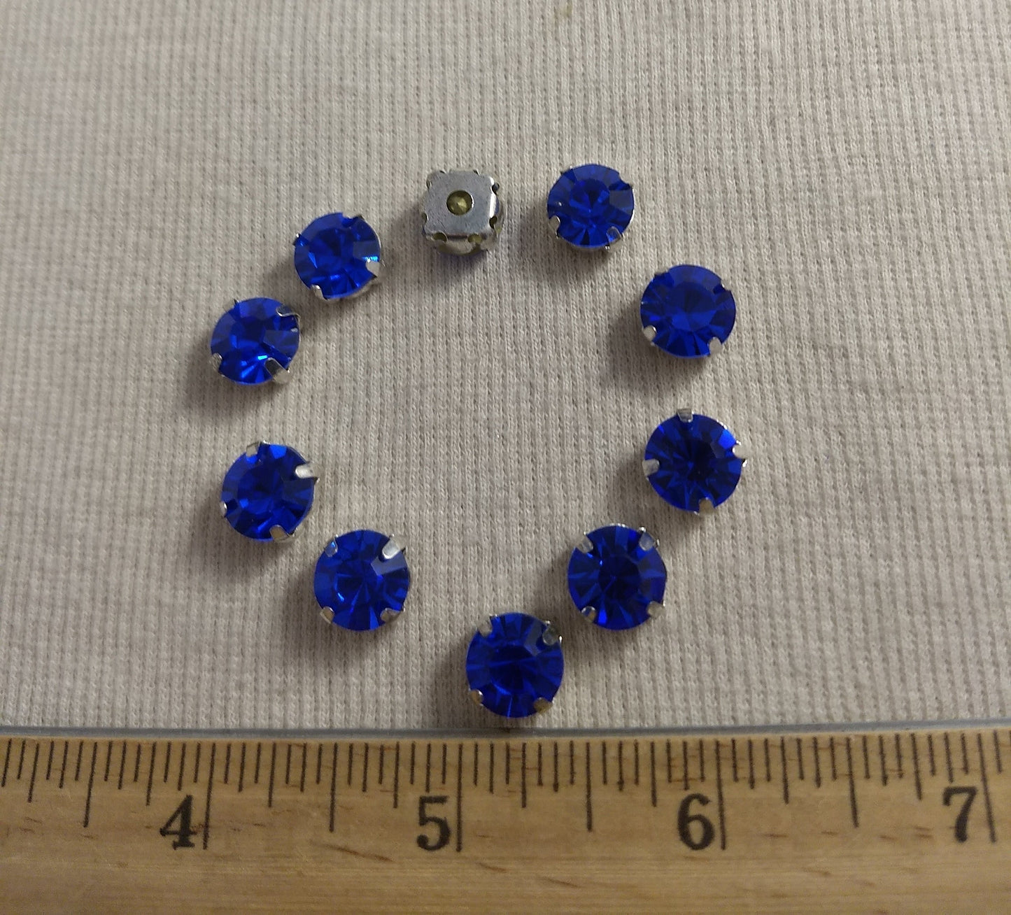 Bead #Rhinestone #Blue #4-Prongs #10pc