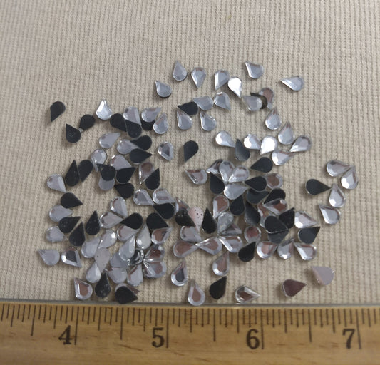 Bead #Rhinestud #Clear #Tear-Drop #Hot-Fix #144pc