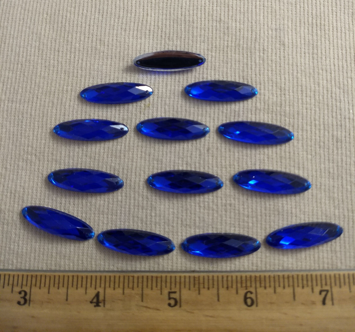 Bead #XFFZ828 #2-Hole #Blue #Horse-Eye #Acrylic-Stone #60pc