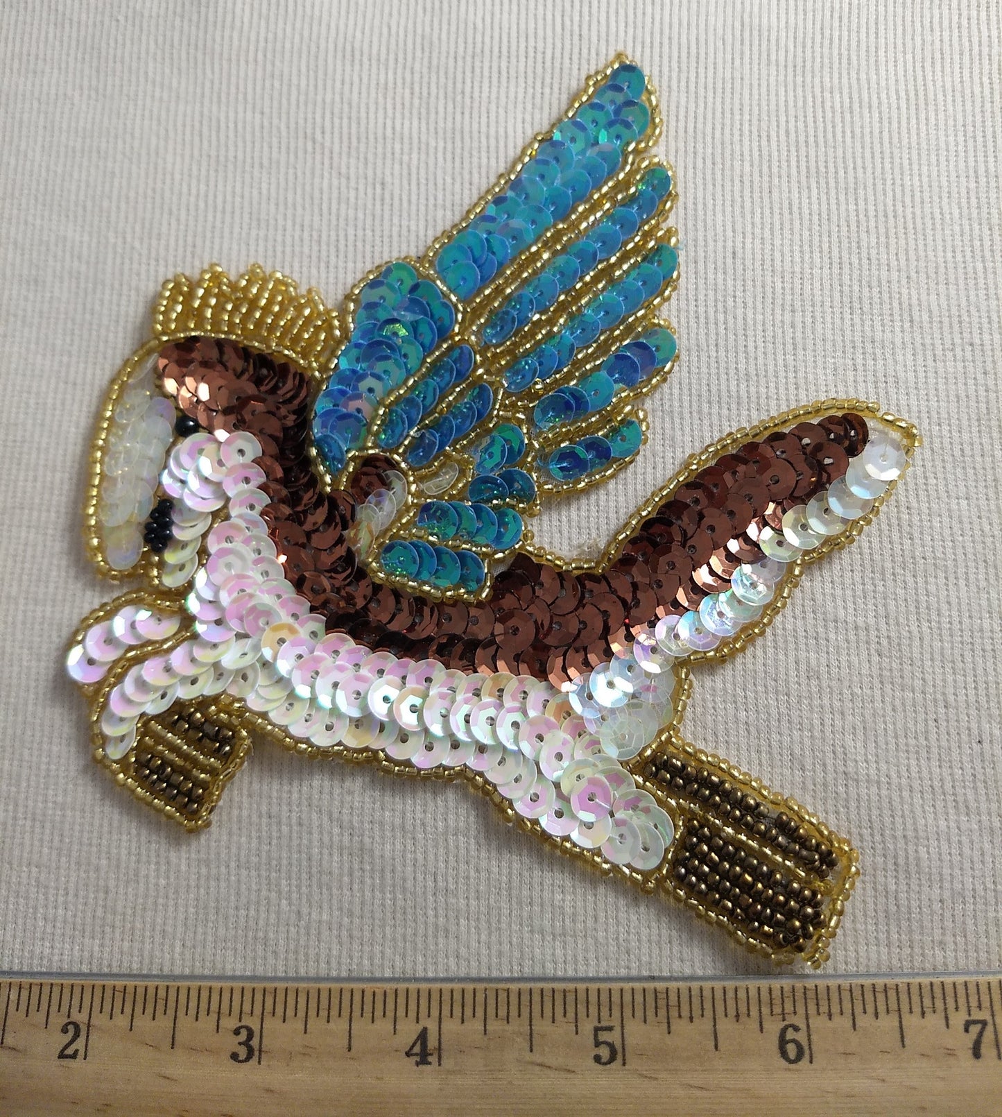 Applique #BLG090113-2 #Brown #Unicorn #Sequin #Iron-On #Patch #1pc