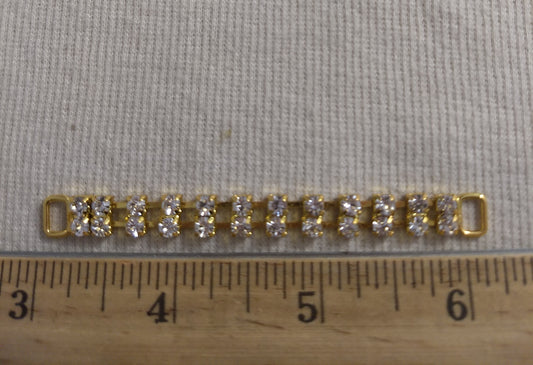 Connector #XLFL140521-1 #Gold #Link #Rhinestone #1pc