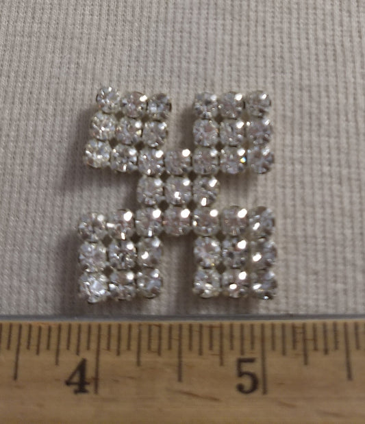 Connector #Silver #Rhinestone #Abs #1pc