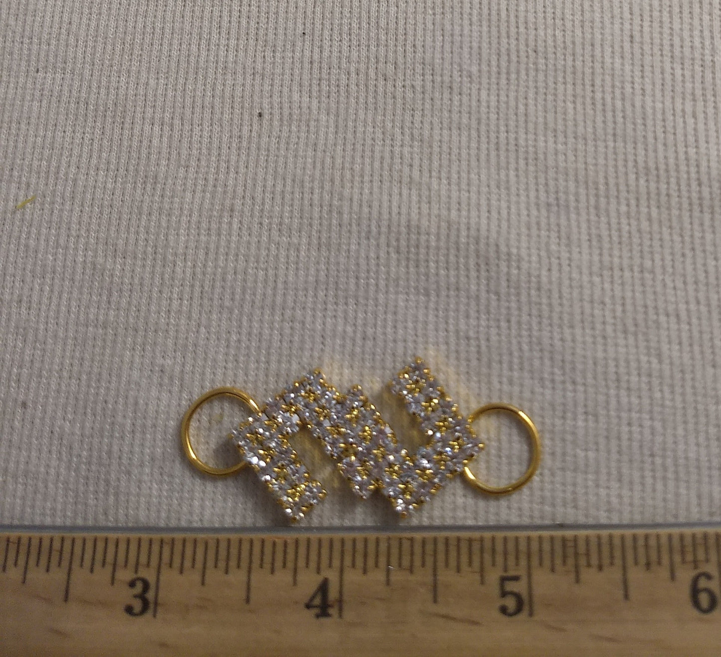 Connector #Gold #O-Ring #Rhinestone #1pc