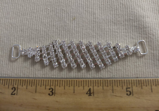 Connector #XLFL1537 #Silver #Rhinestone #1pc