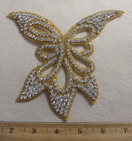 Trimming #XLFL1235 #Gold #Sequin #Rhinestone #1pc