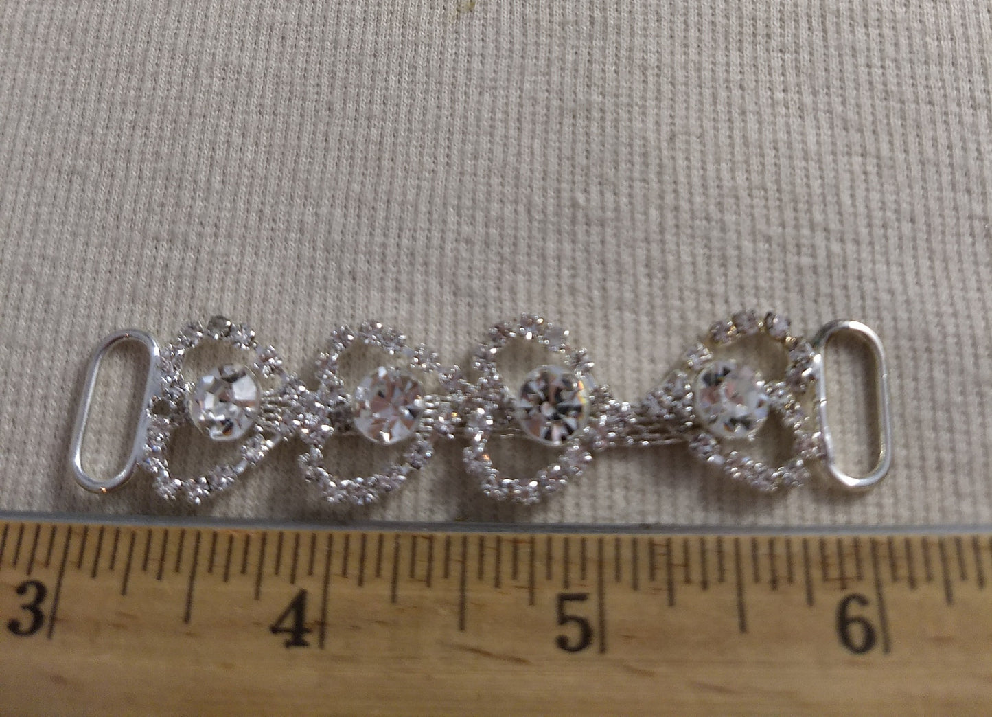 Buckle #Connector #S3003 #Silver #Heart #Rhinestone #Abs #1pc