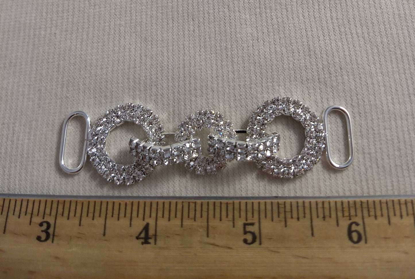 Connector #S3004 #Silver #Rhinestone #1pc