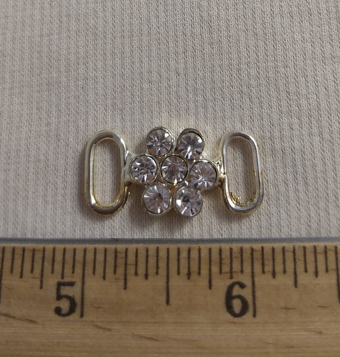 Connector #Flower #Silver #Rhinestone #1pc