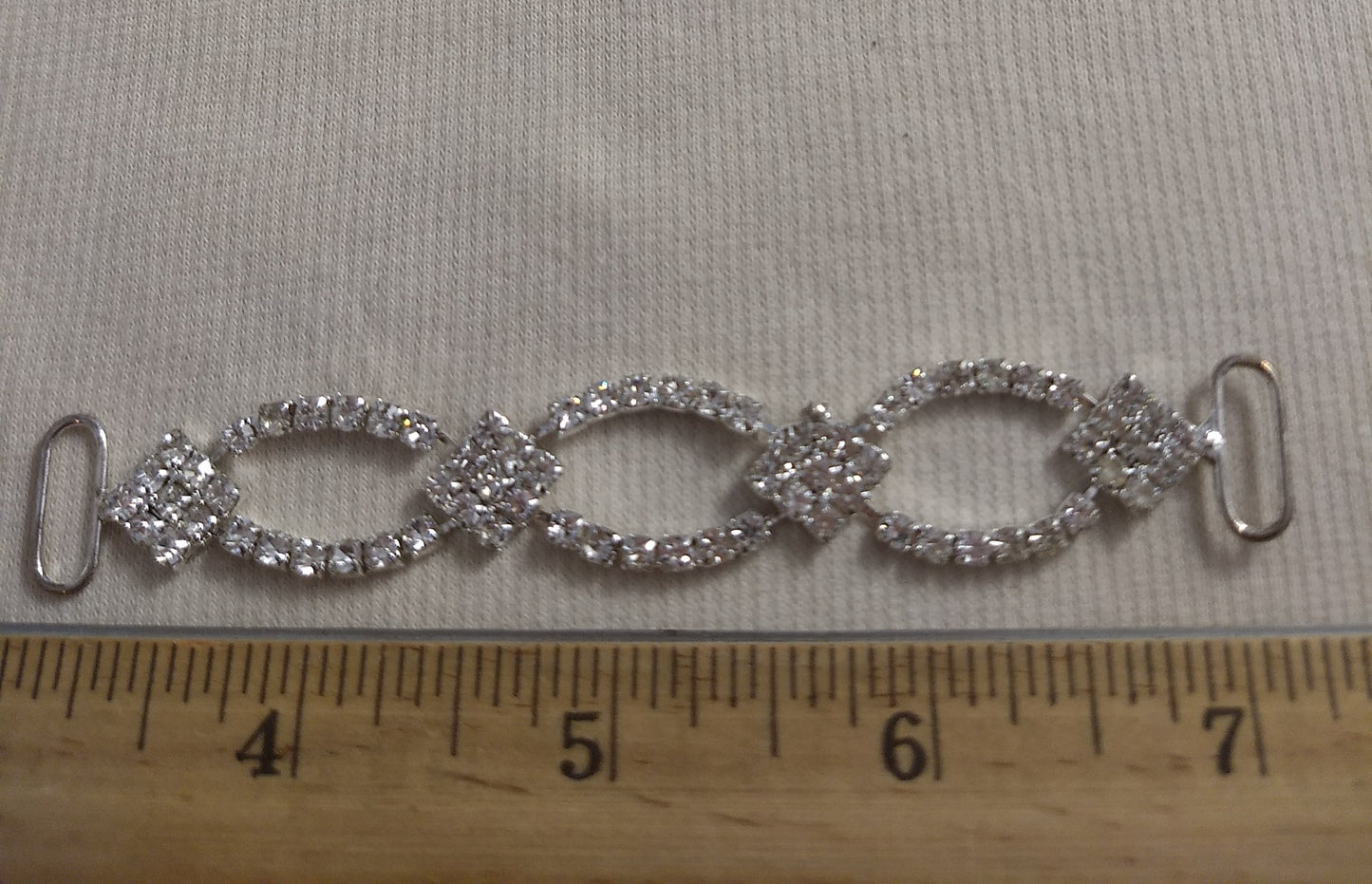 Buckle #Connector #XLFL13127-2 #Silver #Rhinestone Abs #1pc