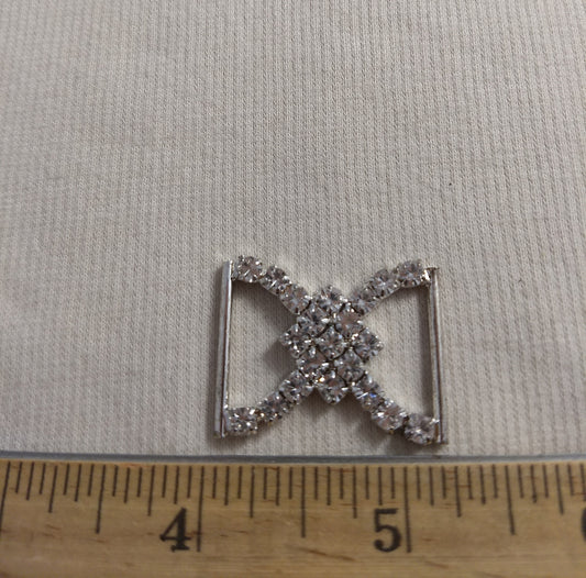 Buckle #XLFL1312017-3 #Silver #Rhinesone #Abs #1pc