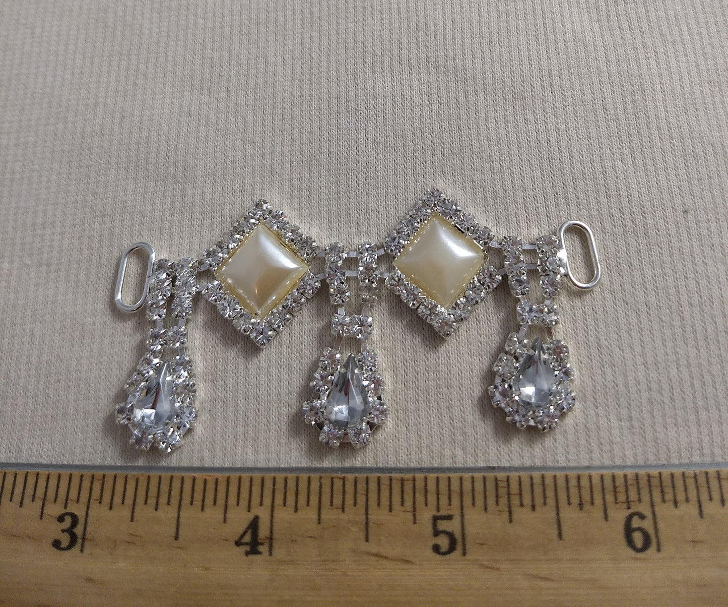 Connector #SXSP111005B #Silver #Slider #Acrylic-Stone Rhinestone #1pc