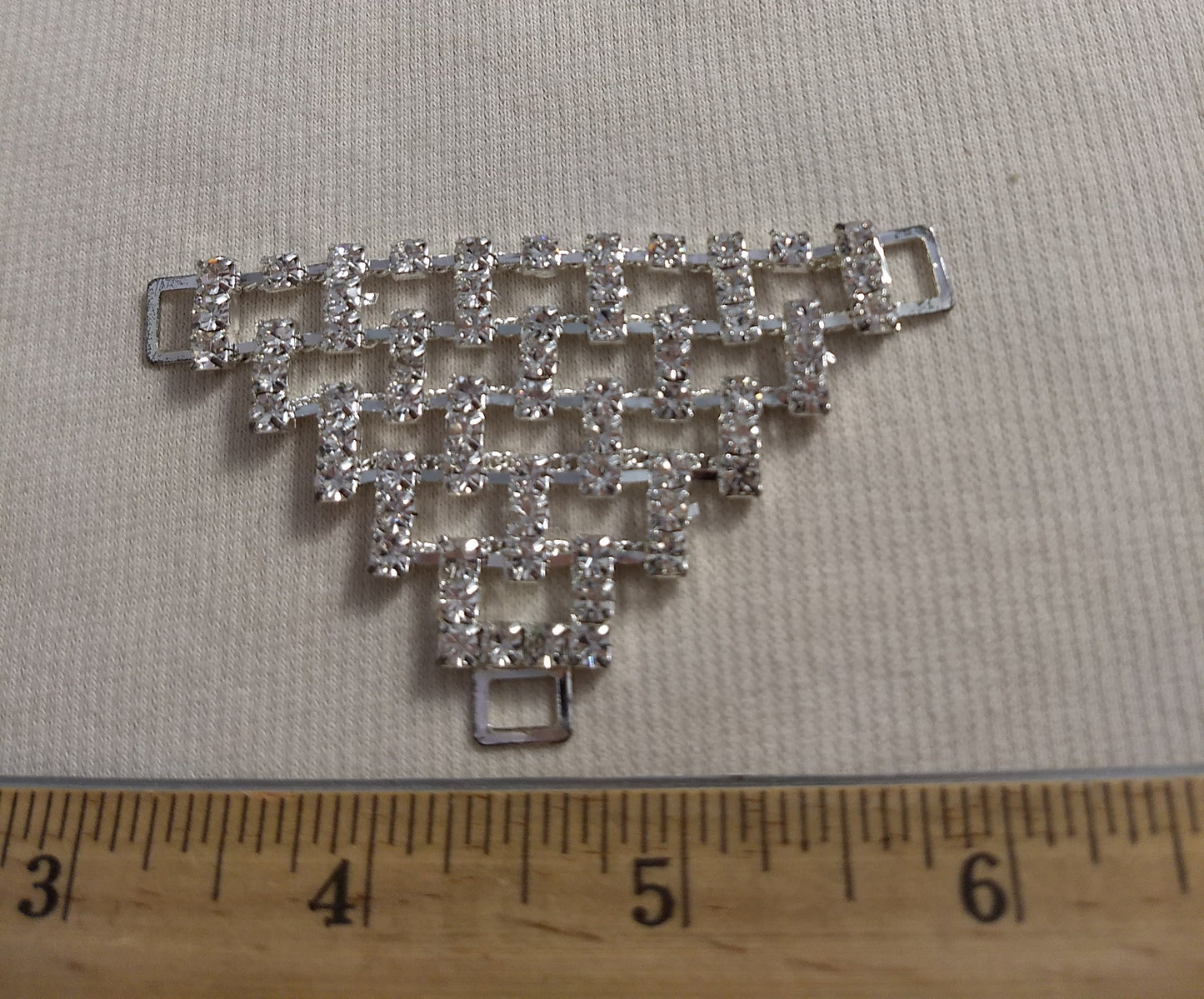 Connector #XLFL14122G #Silver #Rhinestone Abs #1pc