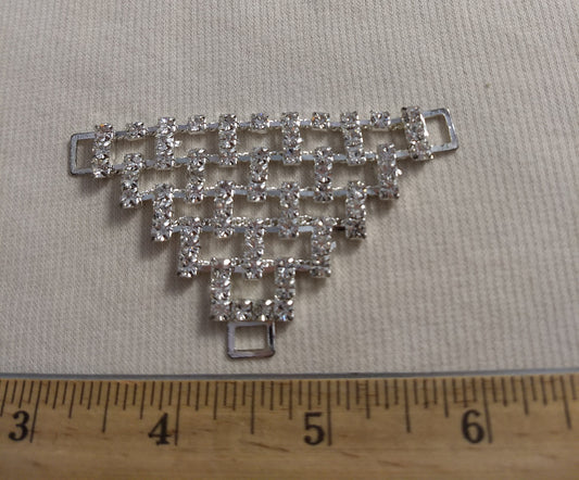 Connector #XLFL14122G #Silver #Rhinestone Abs #1pc