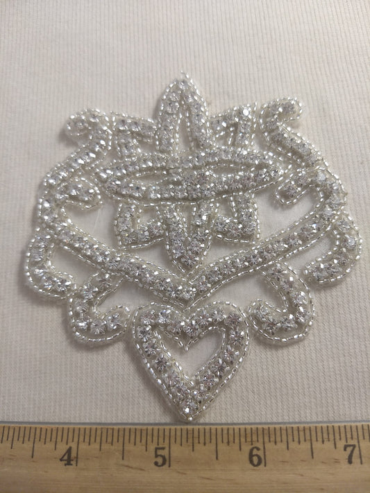 Trimming #GYZS0901165 #Silver #Heart #Star #Rhinestone 1pc