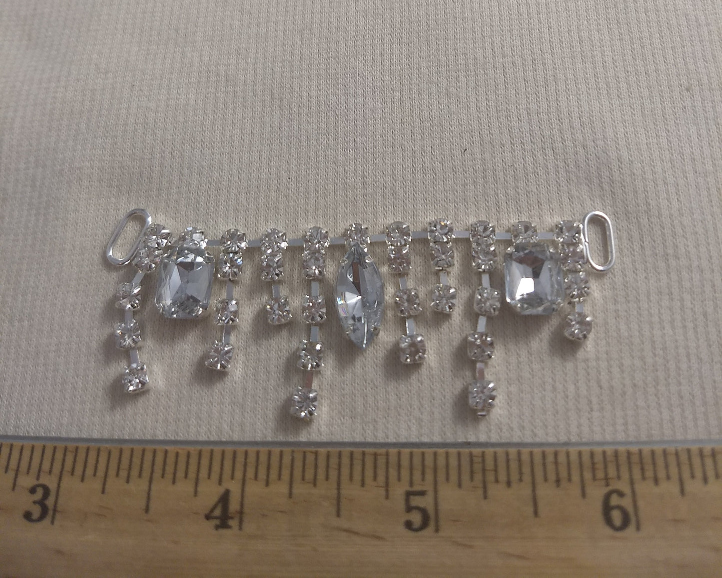 Connector #XLFL111007A #Silver #Acrylic #Rhinestone #1pc