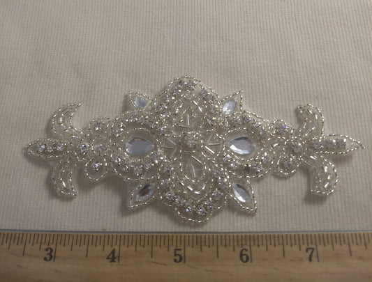 Trimming #GYZS0901124 #Silver #Sequin #Rhinestone #1pc