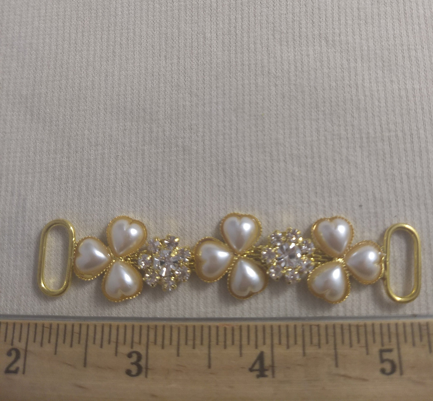 Connector #Gold #Pearl #Hearts #Rhinestone #1pc