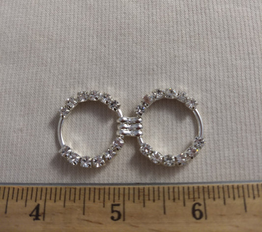 Buckle #Connector #Silver #Ring #Rhinestone #1pc