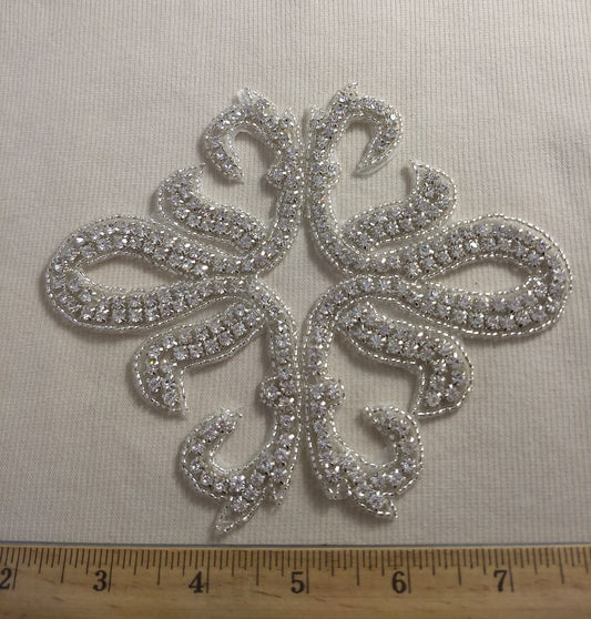 Trimming #13124 #Silver #Sequin #Rhinestone #1pc