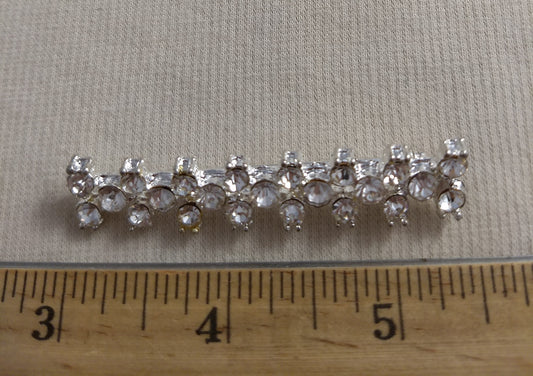 Brooch #80610S #Silver #Abs #Rhinestone #1pc