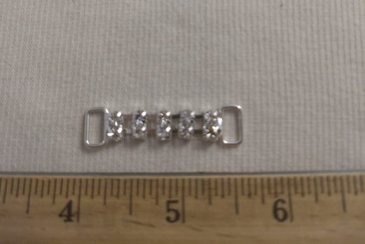 Trimming #XLFL110520A #Silver #Connector #Rhinestone #1yd